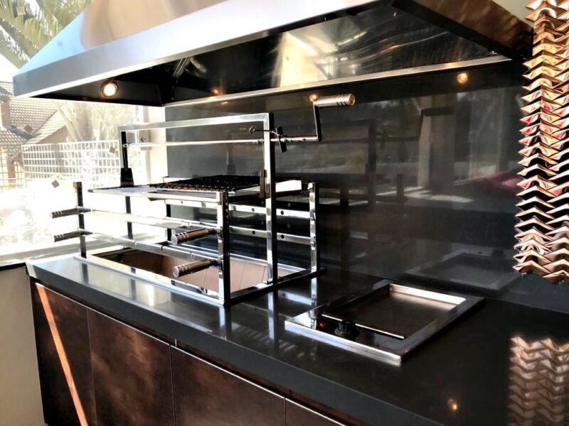 Grill Elevatório Inox 304 com Manivela Lateral